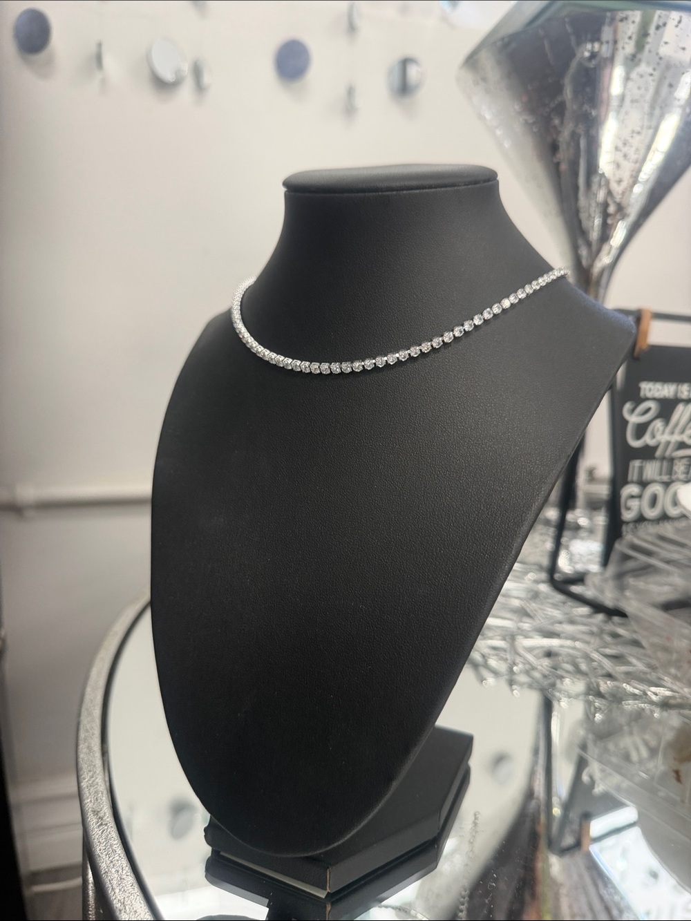 cubic zirconia Clear Crystal Tennis Necklace - Elegant Women Jewelry Adjustable✨